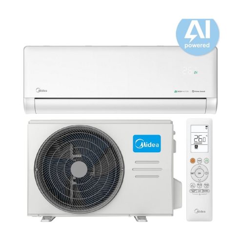 aer_conditionat_midea_solstice Aer conditionat Midea Solstice 12000BTU, model 2026, clasa A++/A+++, Wi-Fi, AI Ecomaster, flux aer plafon, flux aer cascada, Air Magic+