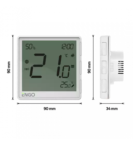 TERMOSTAT DE CAMERA WIFI ZIGBEE, 230V, ALB, EONE-230W