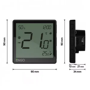 TERMOSTAT DE CAMERA WIFI ZIGBEE, 230V, NEGRU, EONE-230B